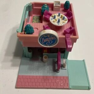Polly Pocket Polly’s Burger Drive-In Playset W/ Doll (Imperfections) Vintage